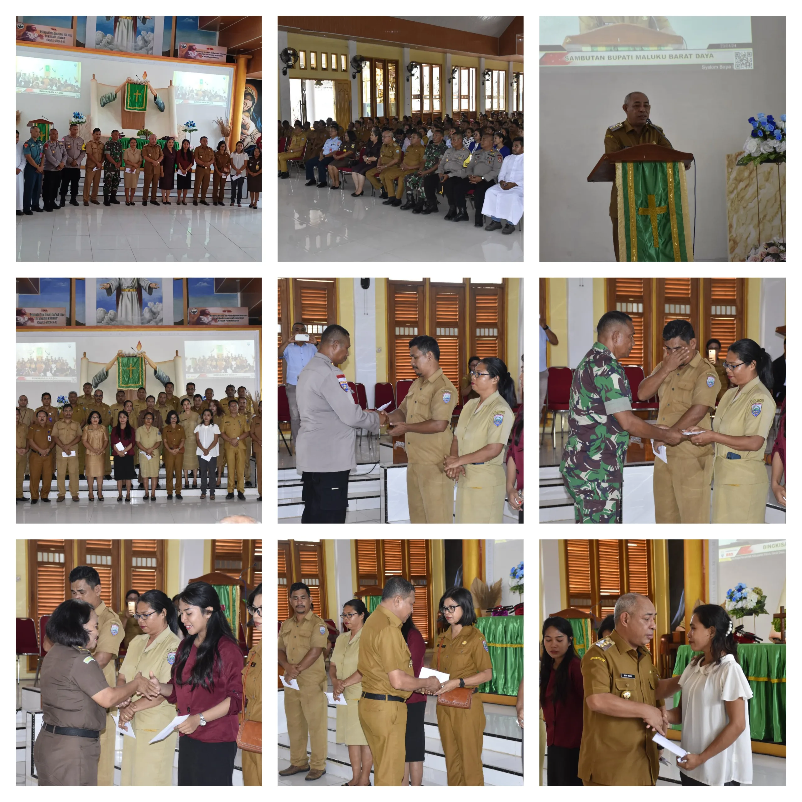 Kebaktian Syukur Natal, Tahun Baru dan Buka Kerja yang digelar Pemkab Maluku Barat Daya (MBD) di Tiakur, Selasa (23/1/2024).
